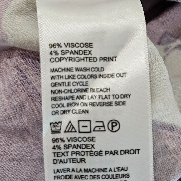 Tommy Bahama Dress Size XL Foral Purple Sleeveless Faux Wrap Tropical - Picture 8 of 9